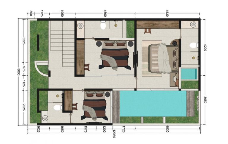 Floor Plan 3 BR - 2